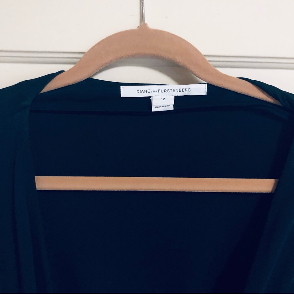 Diane Von Furstenberg - Navy - New Julian Two - Matte Jersey Wrap Dress Size 12